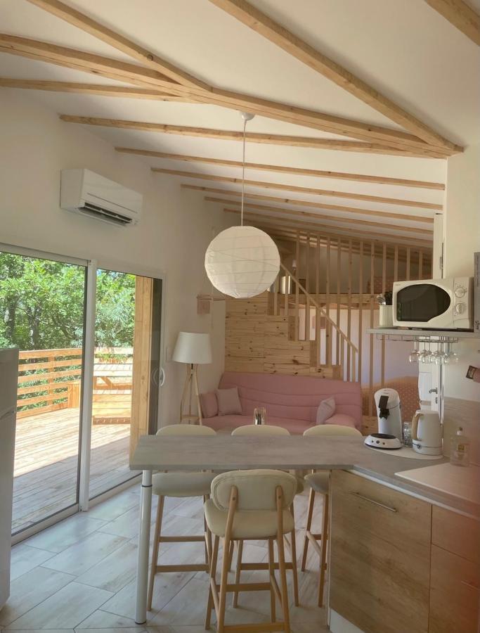 Chalet Cocoon Laroque  Bagian luar foto